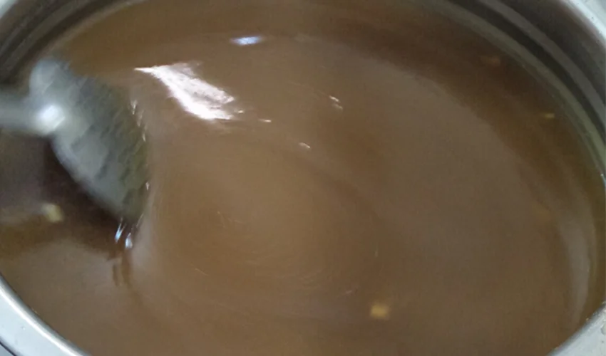 Arrowroot Halwa -Last Stage – Cooking Revived Arrowroot Halwa -Last Stage - Cooking Revived