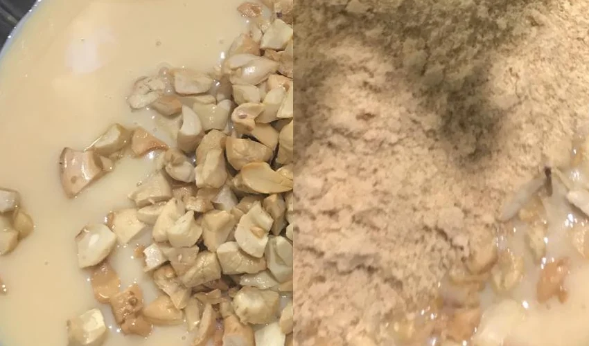 Cashewnuts mixing – Chocolate Balls Cashewnuts mixing - Chocolate Balls