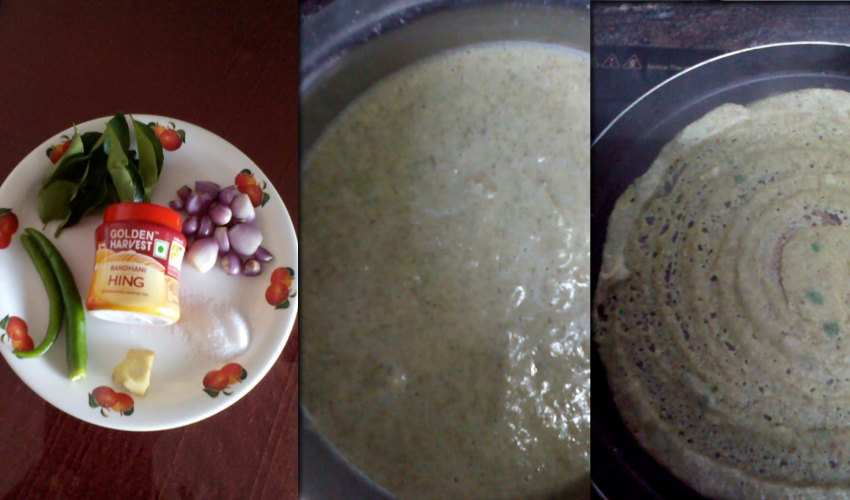 Cherupayar Dosa - method