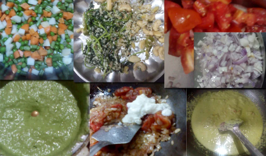 Green Vegetable Kurma - Making