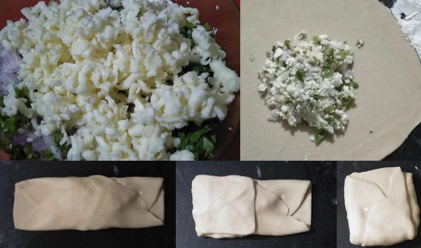 Cheesy Paneer Roti - Method - Cooking Revived