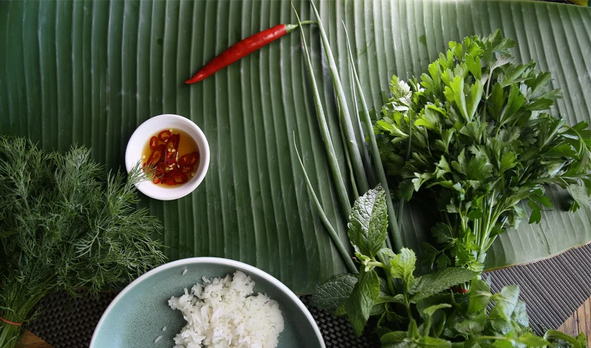 Cooking in Leaves