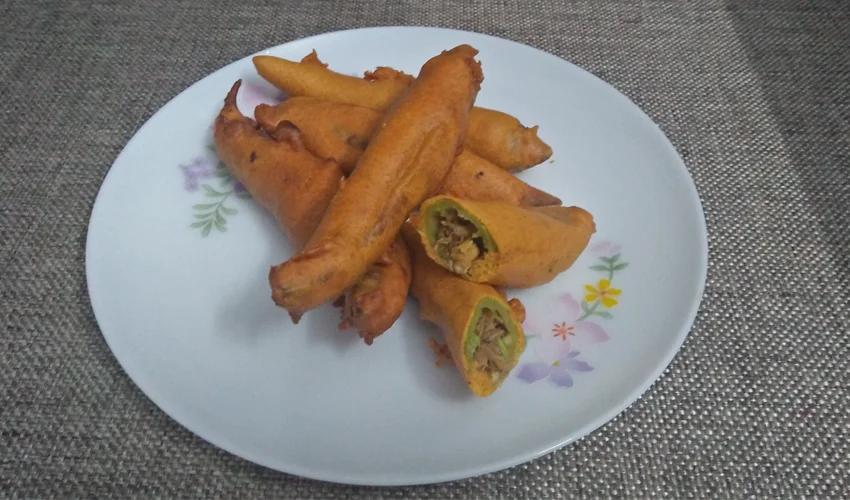 Chicken Stuffed Mulaku Bhaji